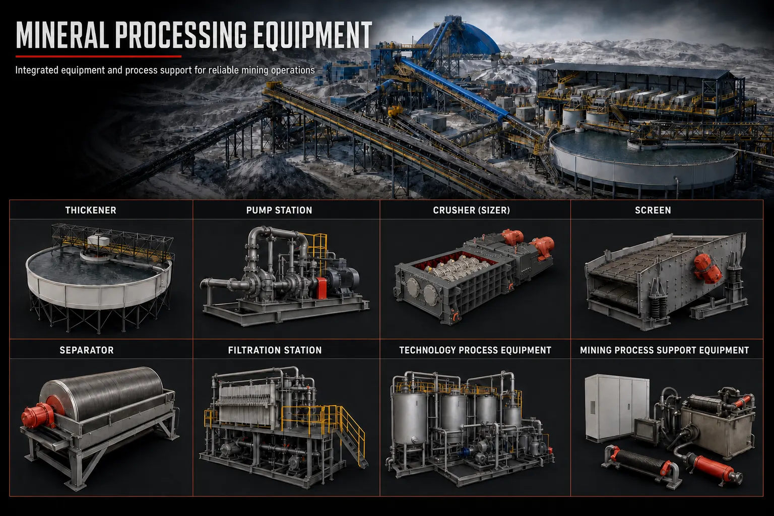 Mineral processing equipment portfolio